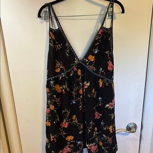 Band of Gypsies Black Floral Mini Dress